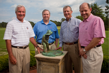 From left to right: golf architect Bill Coore, Bob Dedman, past USGA president Jim Hyler and USGA executive director Mike Davis