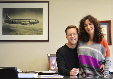 Kennedy and his wife, Michele, in his office on his last day at AA.