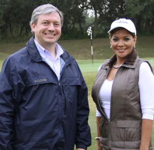 Judge Michael Massengale of the First District Court of Appeals and Texas Supreme Court Justice Eva Guzman
