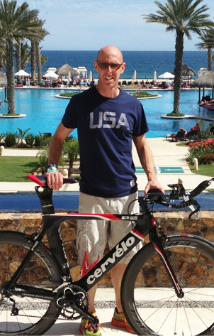Jeff Dorrill competed in the 2012 Ironman competition in Cabos San Lucas, Mexico.