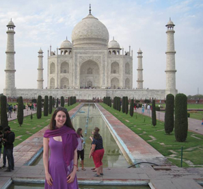 In India, Stephanie Gause combined her love of food with seeing the sights, such as the Taj Mahal, one of the wonders of the world.