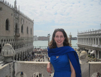 Stephanie Gause overlooks St. Mark’s Square in Venice, Italy.