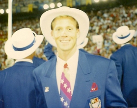 Conrad Adams at Opening Ceremony of 1992 Olympics in Barcelona.